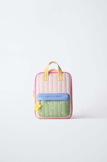 MULTICOLOURED FLOWER BACKPACK - Pink by Zara