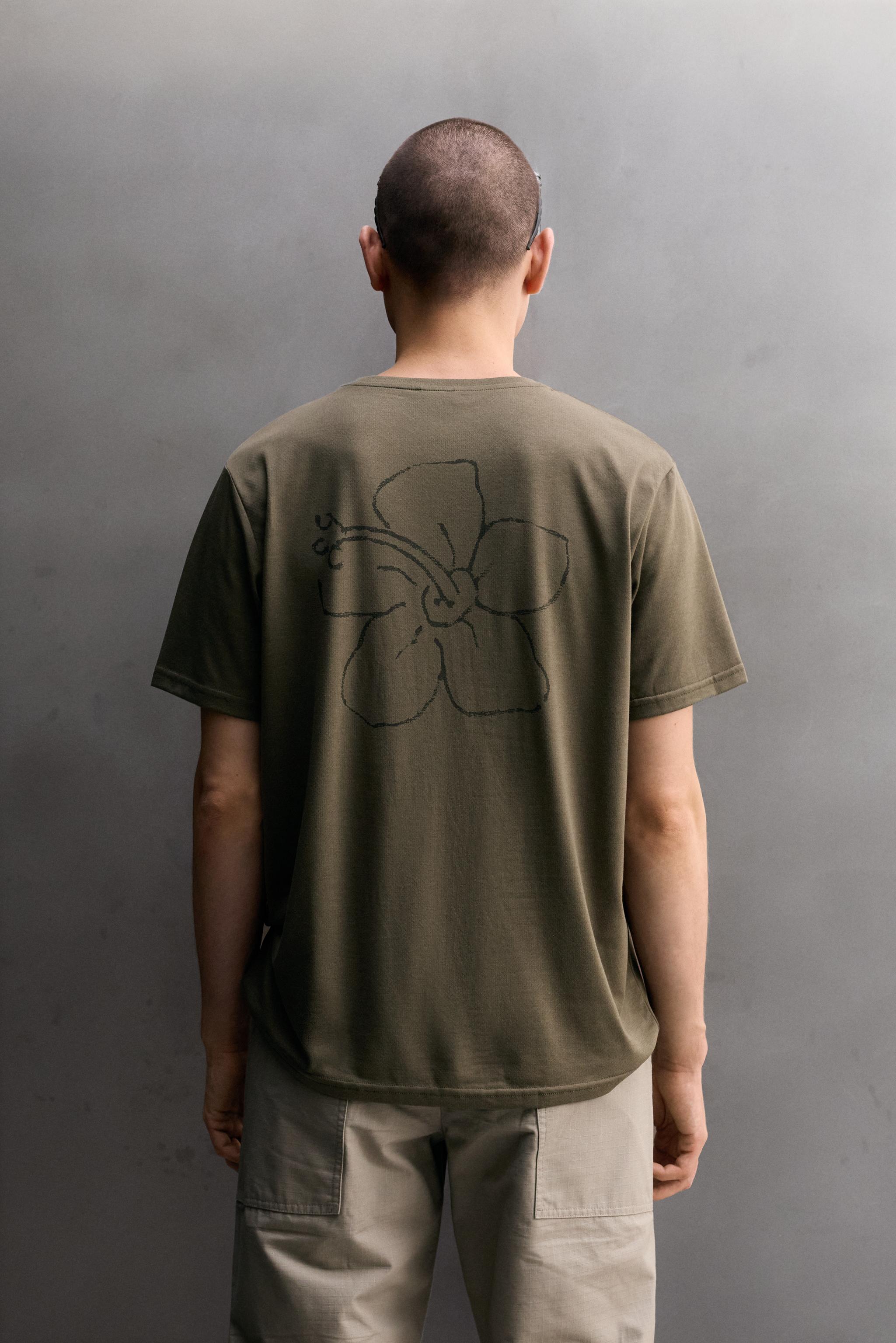 FLORAL PRINT TECHNICAL T-SHIRT