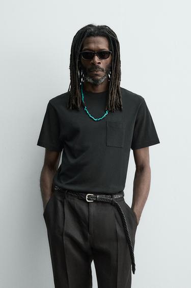T-SHIRT POCHE AARON LEVINE X ZARA - Noir de Zara