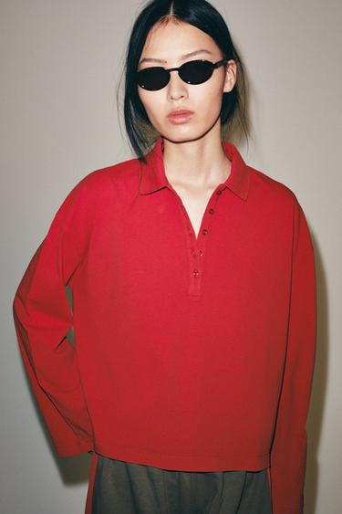 Zara Polo 衫與長褲套裝 - 煙灰色 - 圖片 0