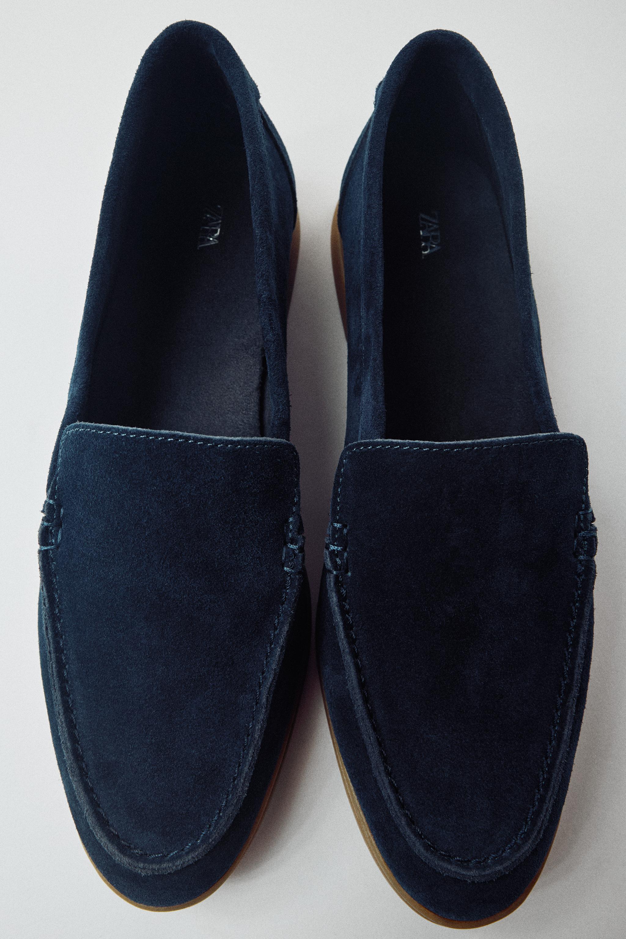 SPLIT SUEDE FLAT LOAFER