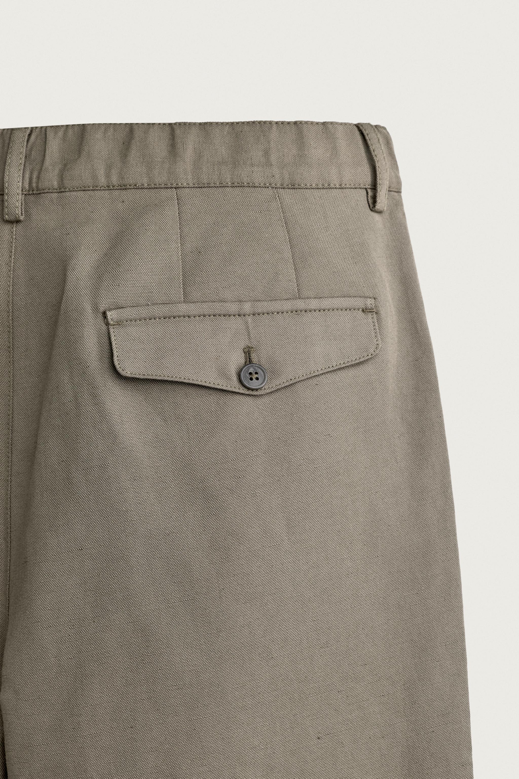 PANTALON COUPE DÉCONTRACTÉE COTON ET LIN