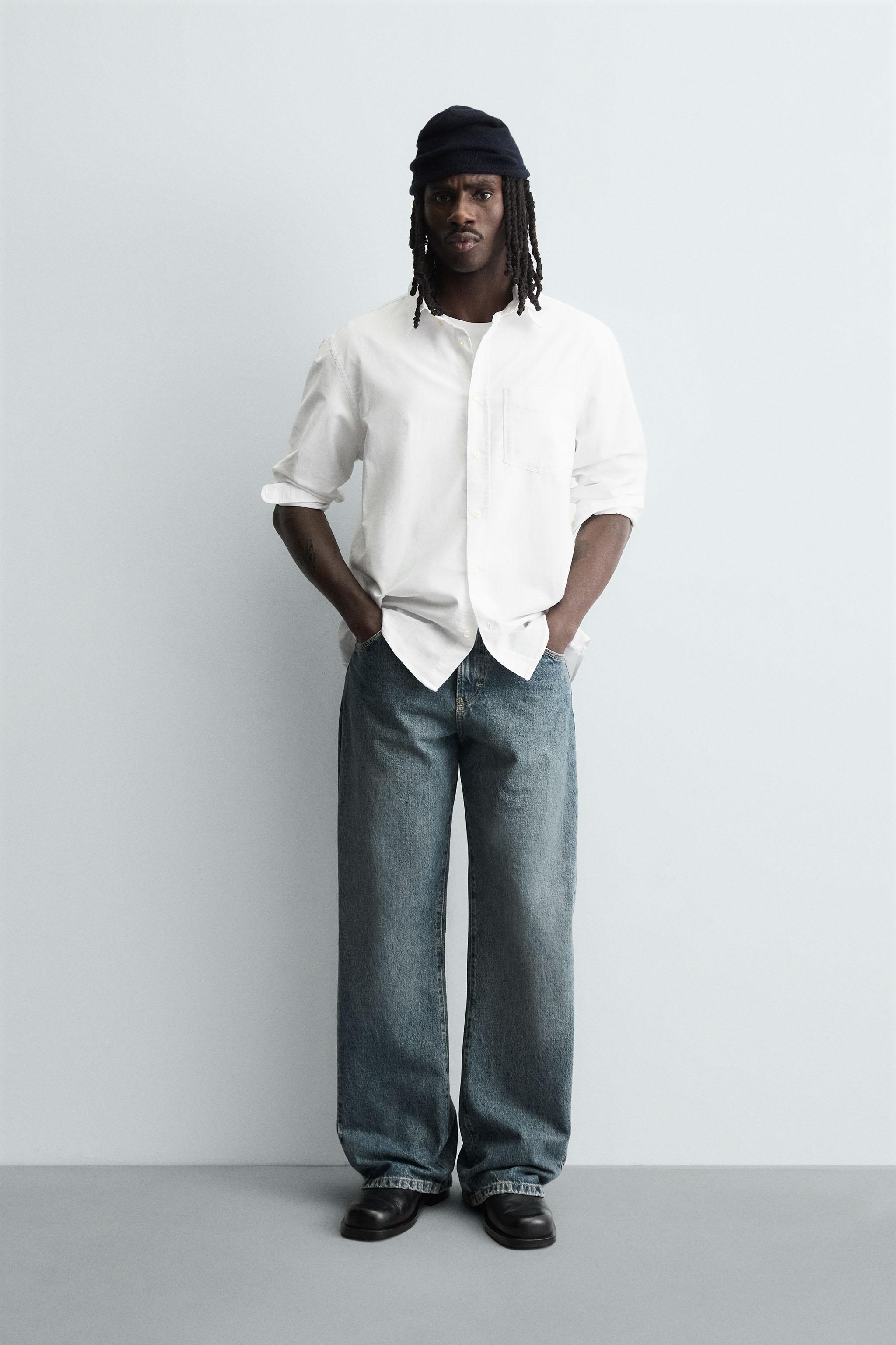 フレアフィットデニムパンツ - ミディアムブルー | ZARA Japan / 日本