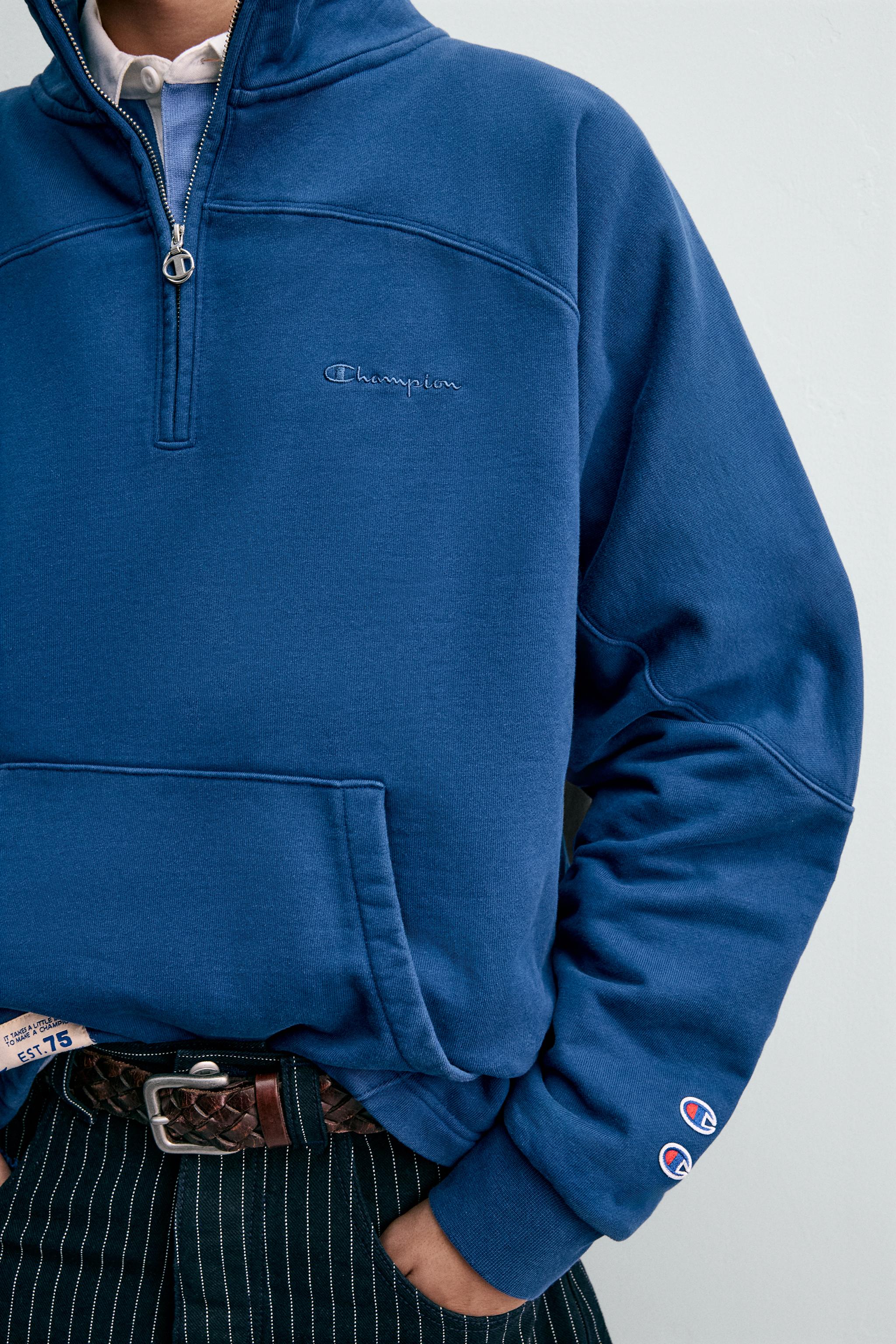 CHAMPION ® X ZARA ジッパーネック スウェットシャツ - ネイビー