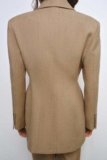TAILORED BLAZER WITH WOOL ZW COLLECTION - Beige by Zara