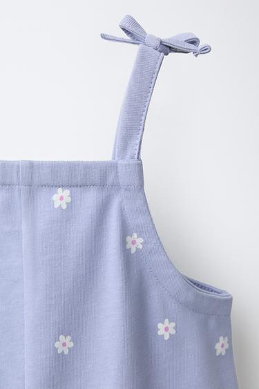 COMBI-SHORT IMPRIMÉ FLEURS - Bleu / Lavande de Zara - Image 2