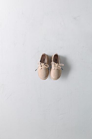 JUTE LEATHER DERBY SHOES - LIMITED EDITION - Stone Grey by Zara - Image 7