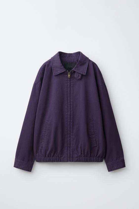 CAZADORA SARGA EFECTO LAVADO - Morado de Zara - Imagen 0