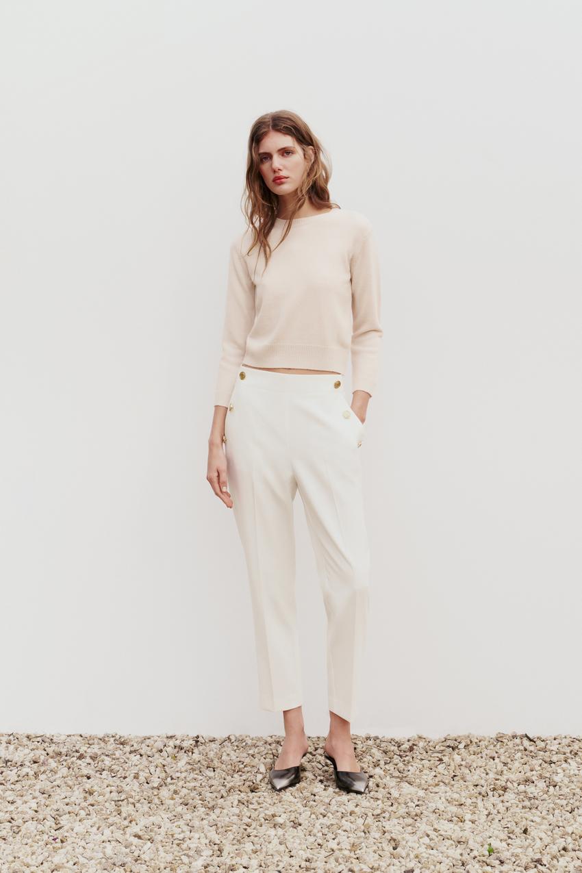 Zara Fasion Regular Fit Women White Trousers - Buy Zara Fasion Regular Fit  Women White Trousers Online at Best Prices in India