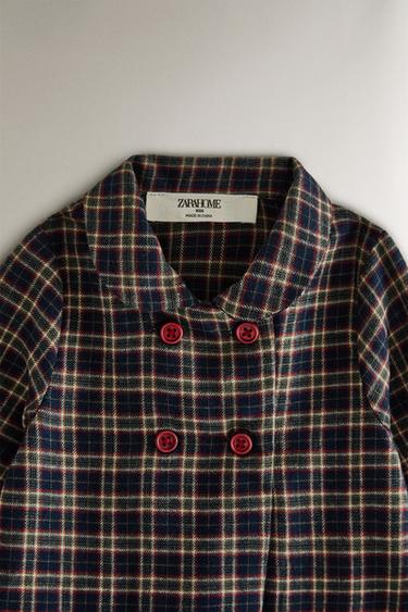 BARBOTEUSE BÉBÉ FLANELLE CARREAUX NOËL - rouge/bleu marine de Zara - Image 1