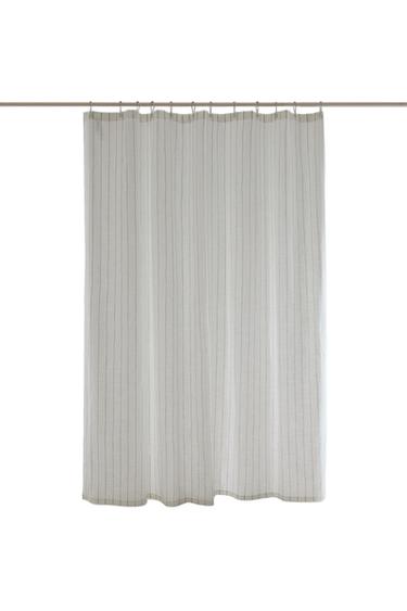 CORTINA DE BANHO COM RISCAS FINAS - Verde-turquesa da Zara