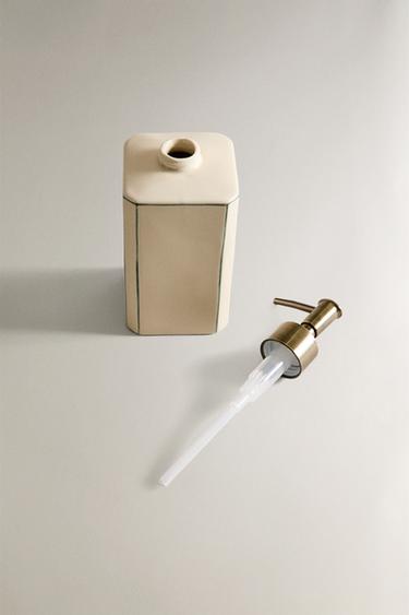 DISTRIBUTEUR SAVON OCTOGONAL - Vert / Écru de Zara - Image 3