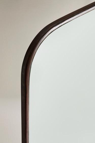 MIRROR WITH WOODEN FRAME - Light beige by Zara - Image 2
