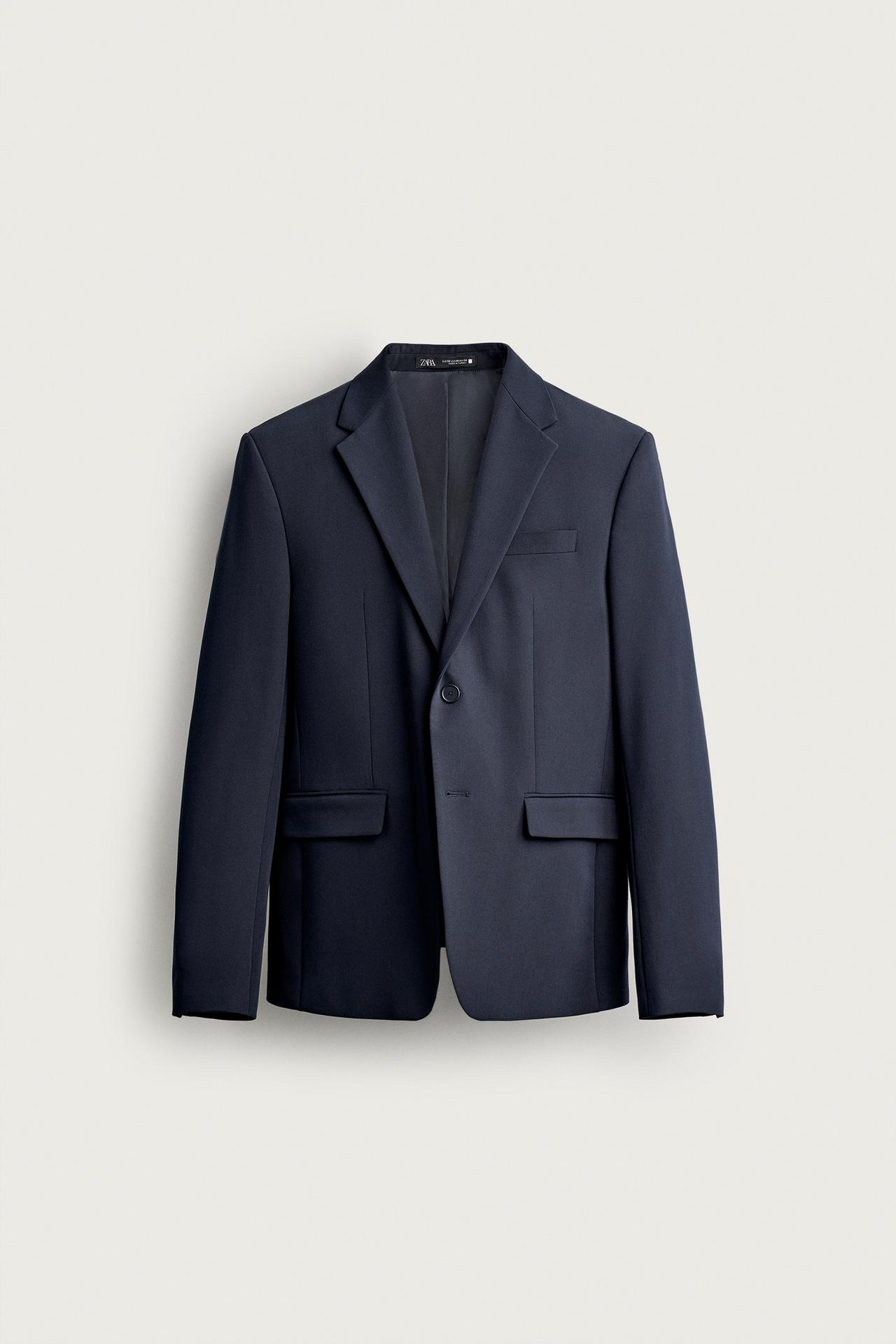 COMFORT SUIT BLAZER — Navy blue