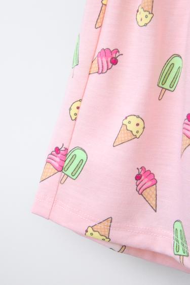 2-6 YEARS/ ICE CREAM T-SHIRT AND BERMUDA PYJAMAS - Pink by Zara - Image 6