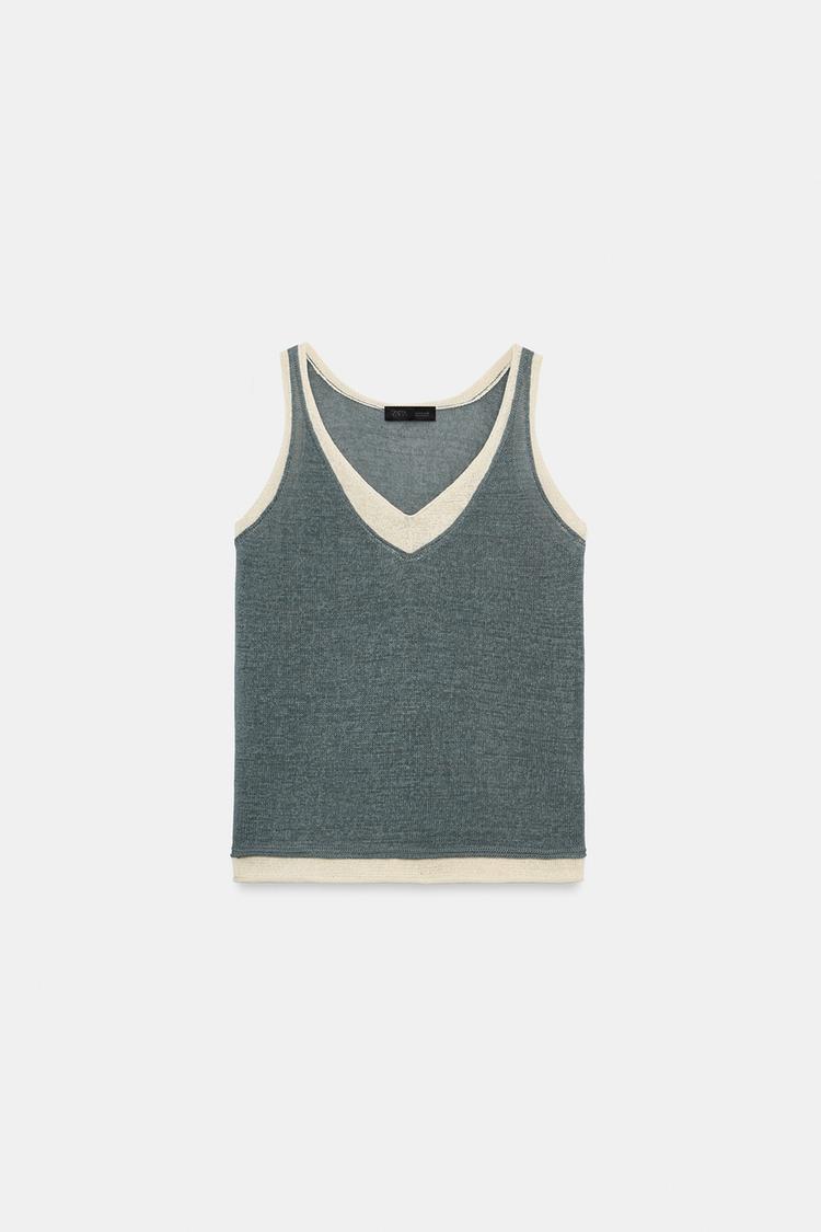 Top de punto combinado 6