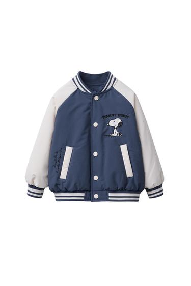 SNOOPY PEANUTS™ EMBROIDERED BOMBER JACKET - Ecru / Blue by Zara - Image 0