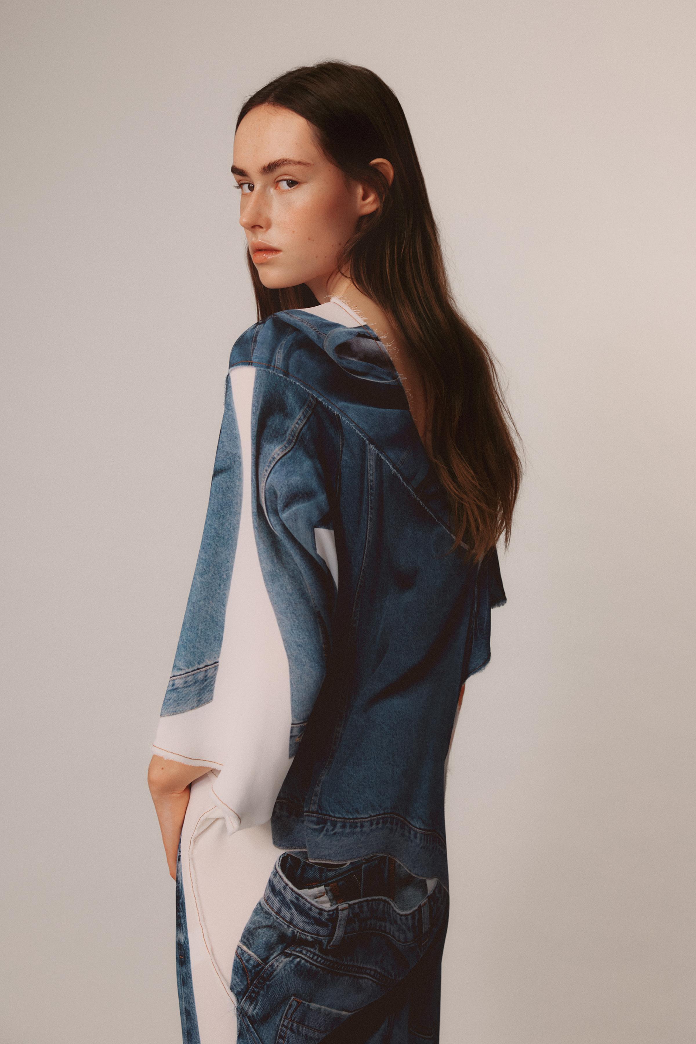 LIMITED EDITION DENIM PRINT DRESS