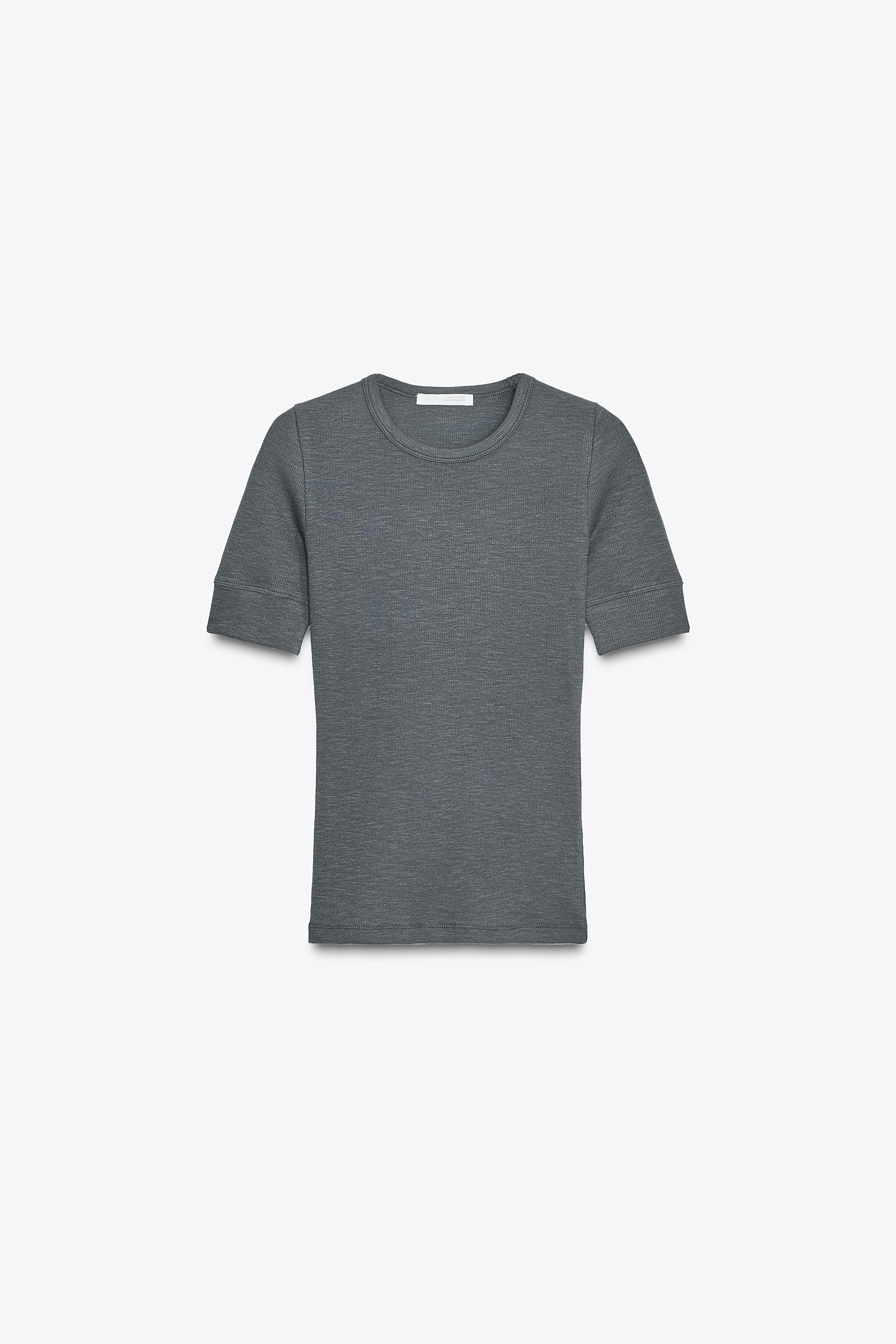 SHORT SLEEVE RIB T-SHIRT