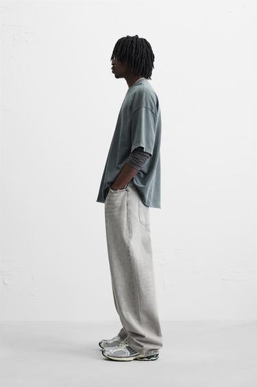 SWEAT DÉLAVÉ RELAXED FIT - bleu pétrole délavé de Zara - Image 3