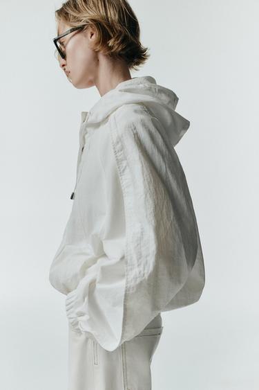 ZW COLLECTION HOODED JACKET - White by Zara