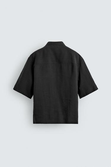CHEMISE FLUIDE COUPE DÉCONTRACTÉE - Noir de Zara - Image 7