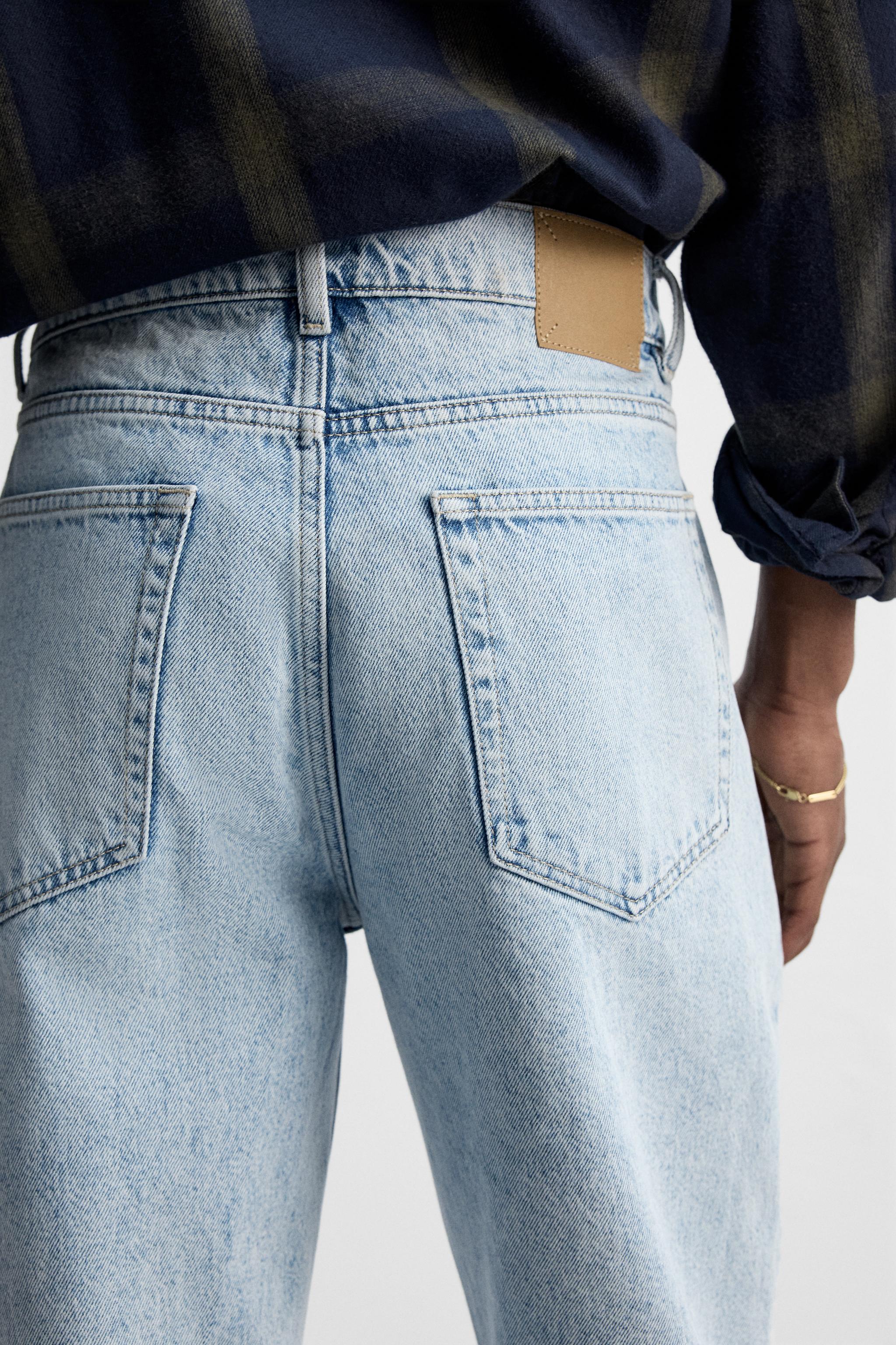 STRAIGHT ANKLE FIT JEANS - Light blue | ZARA United States