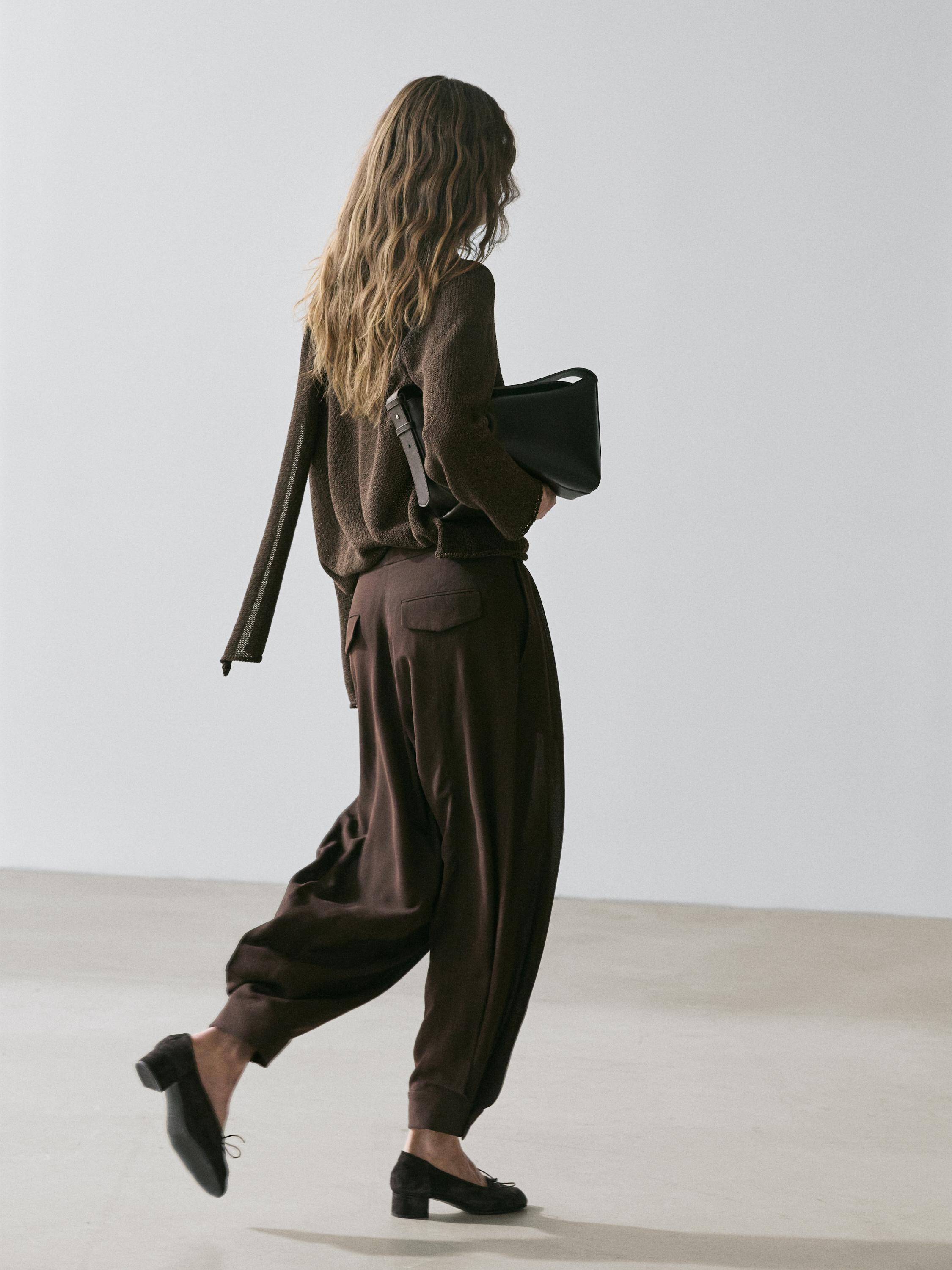 Darted sarouel trousers