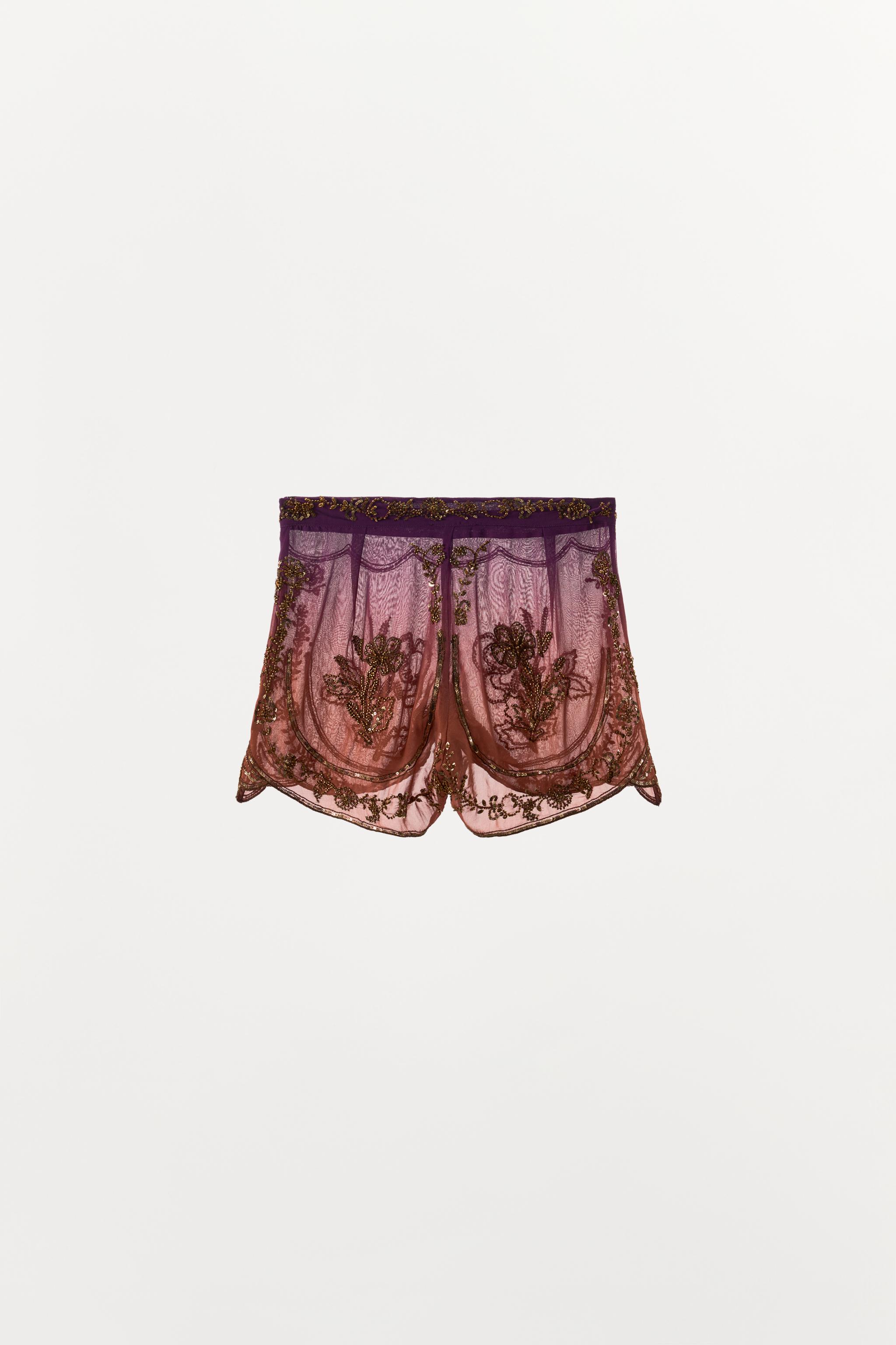 LIMITED EDITION TIE-DYE BEADED SHORTS