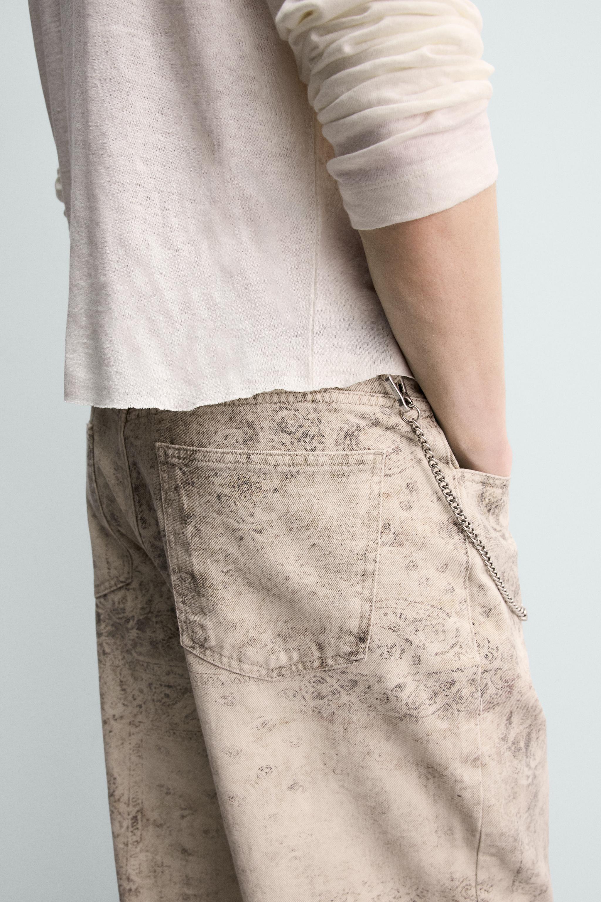 ABSTRACT PRINT BAGGY FIT PANTS