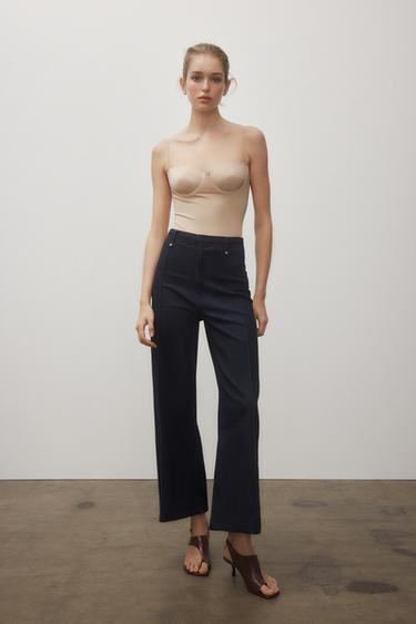 JEANS ZW COLLECTION WIDE LEG TIRO ALTO - Azul de Zara - Imagen 0