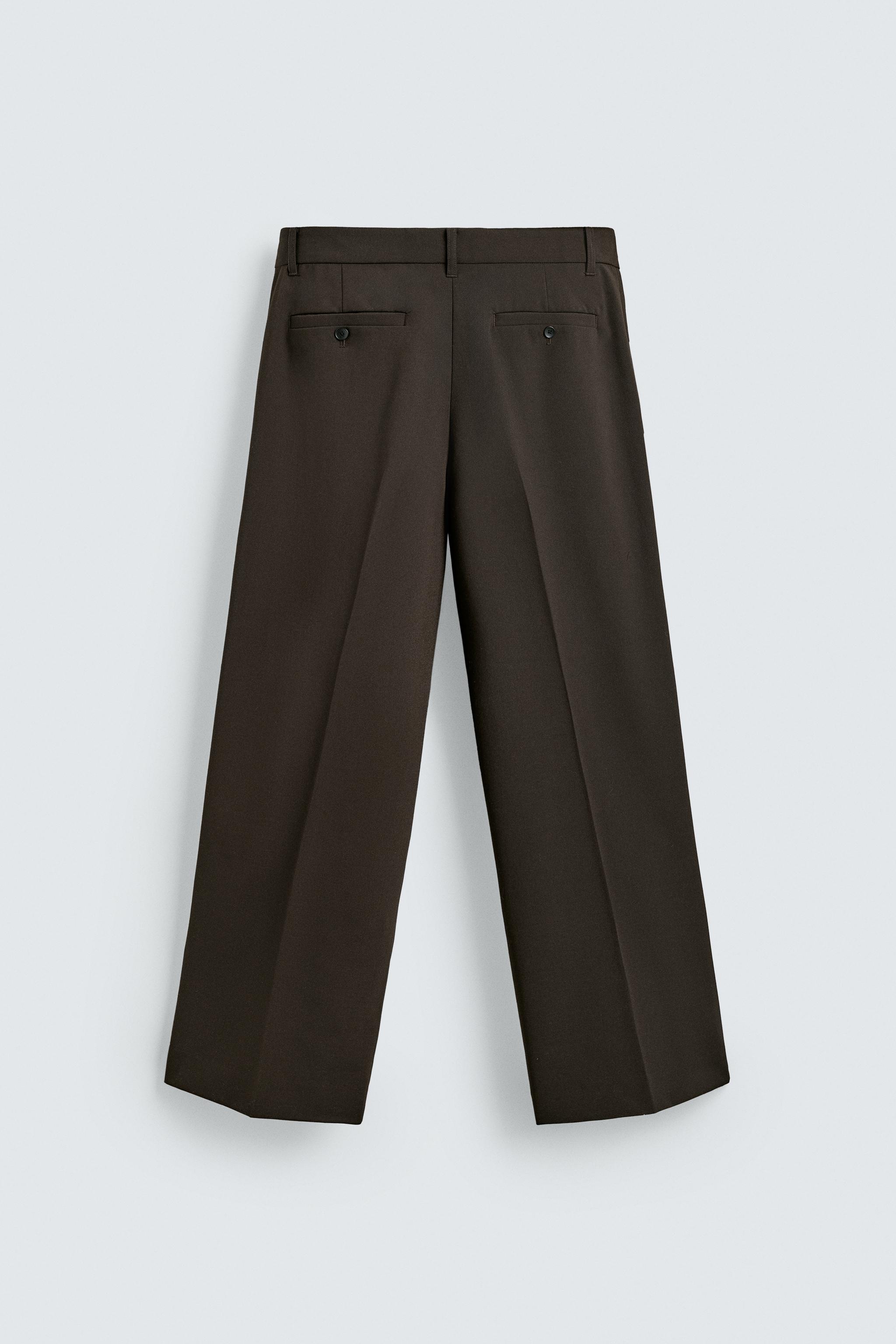 PANTALON COUPE LARGE À PLIS
