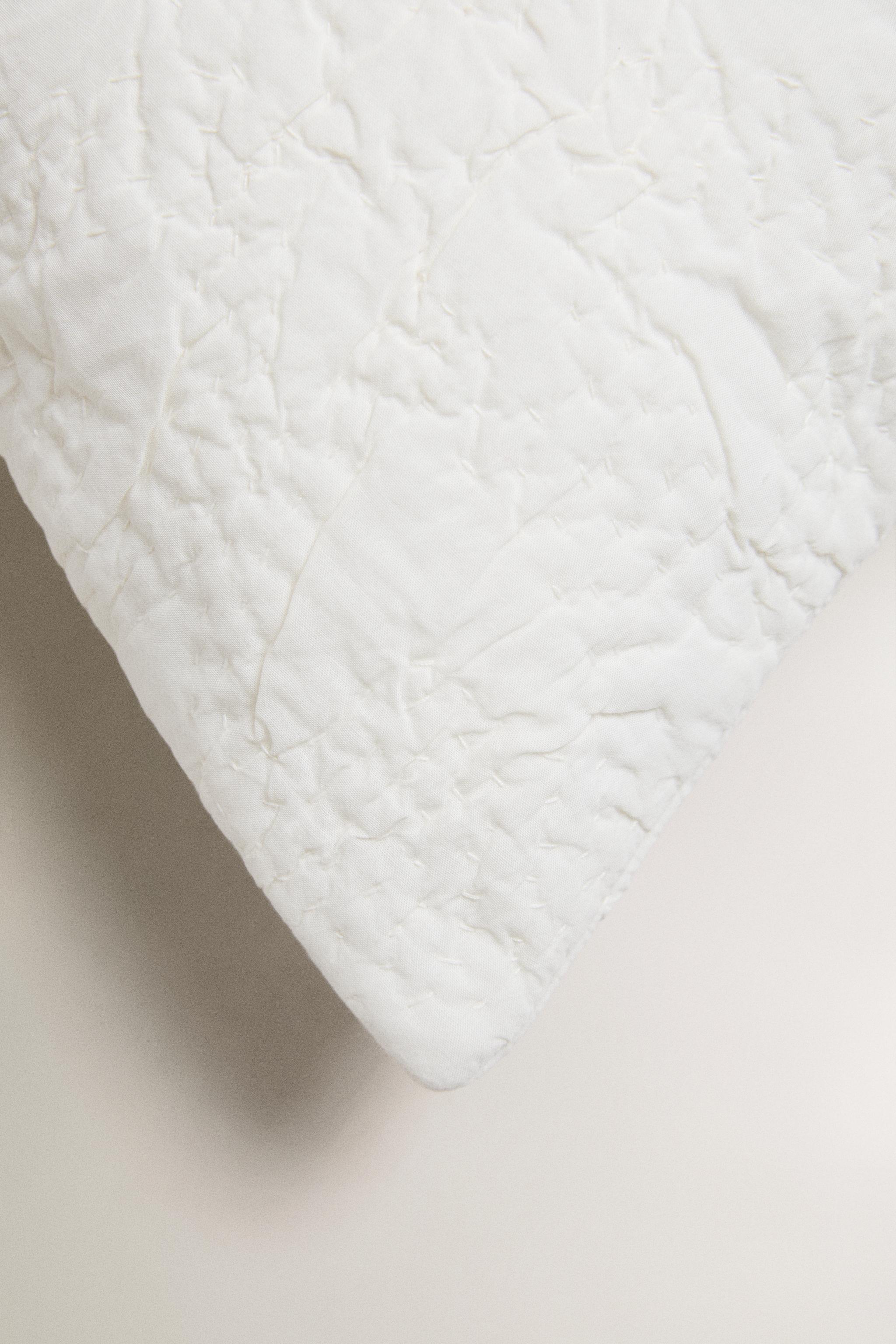 COTTON VOILE THROW PILLOW COVER | KATHARINE POLE — White