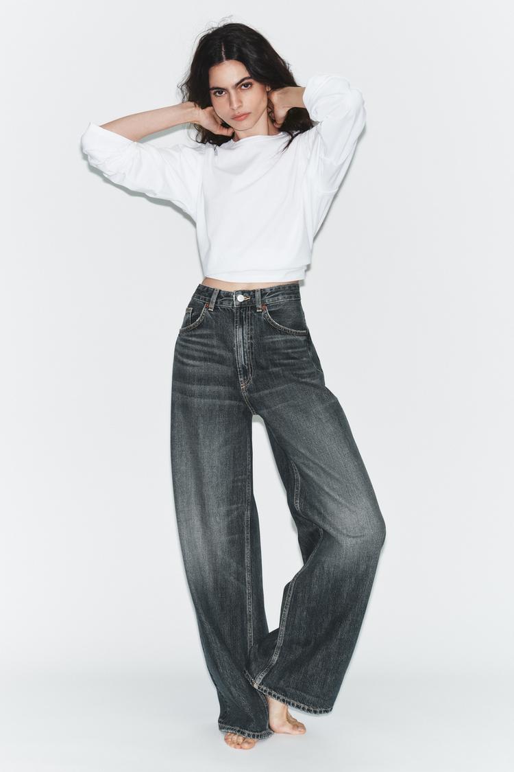 TRF EKSTRA GENİŞ PAÇA YÜKSEK BEL JEAN