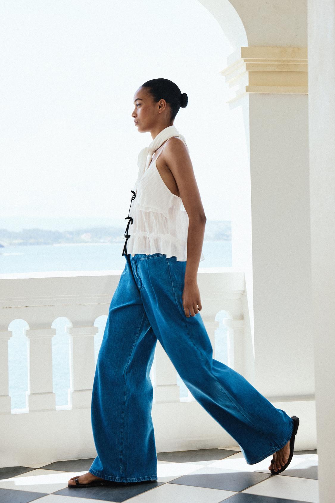 Z1975 MID-RISE WIDE LEG PLEATED JEANS