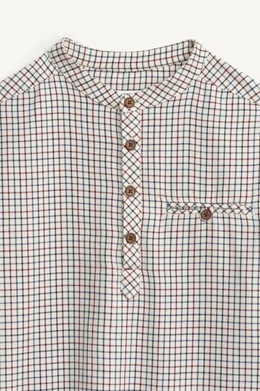 CHEMISE À CARREAUX ÉDITION LIMITÉE - Écru de Zara - Image 6