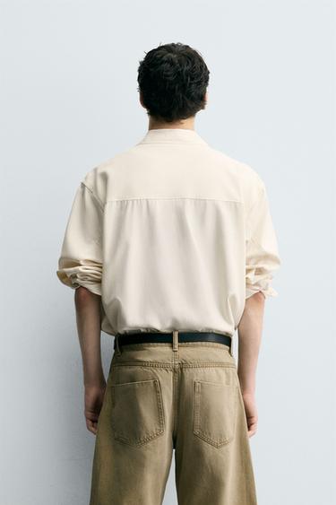 RELAXED FIT FLOWING SHIRT - Ecru by Zara - Image 2