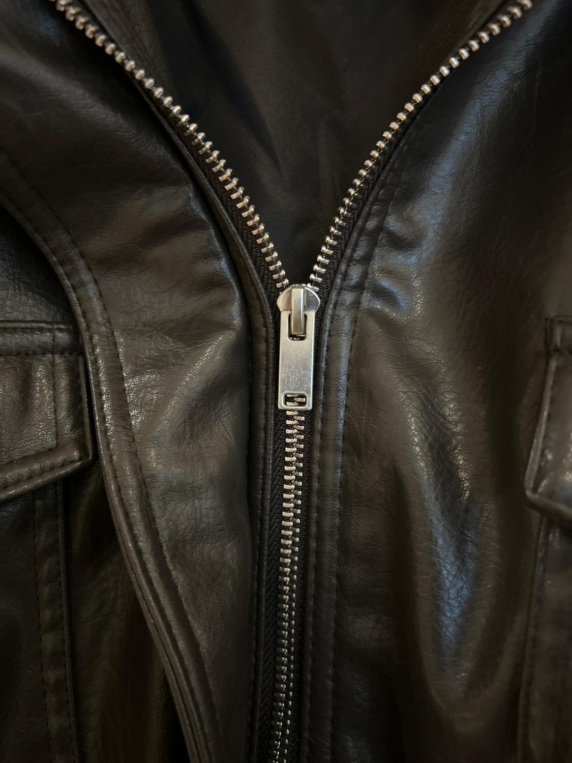 SHORT LEATHER EFFECT JACKET - Image 5