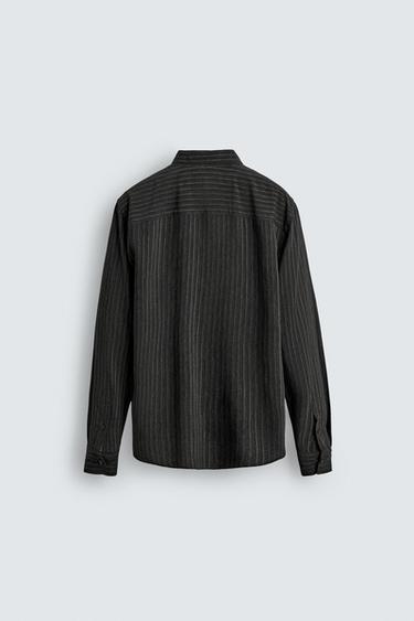 CHEMISE FLUIDE RAYURES PAILLETTES LIMITED EDITION - Noir de Zara - Image 8