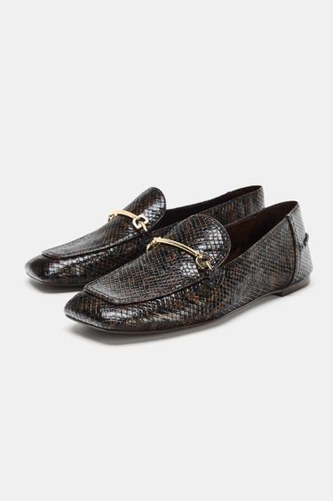 EMBOSSED LOAFERS WITH BUCKLE - Multicoloured by Zara - Image 2