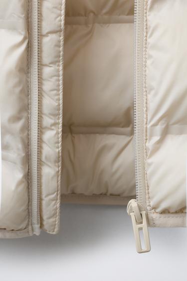 LIGHTWEIGHT HOODED PADDED JACKET - Ecru by Zara - Image 6