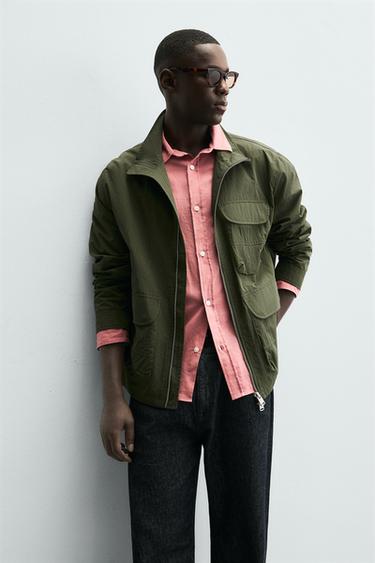 TECHNICAL PARKA WITH POCKETS - Green by Zara - Image 4