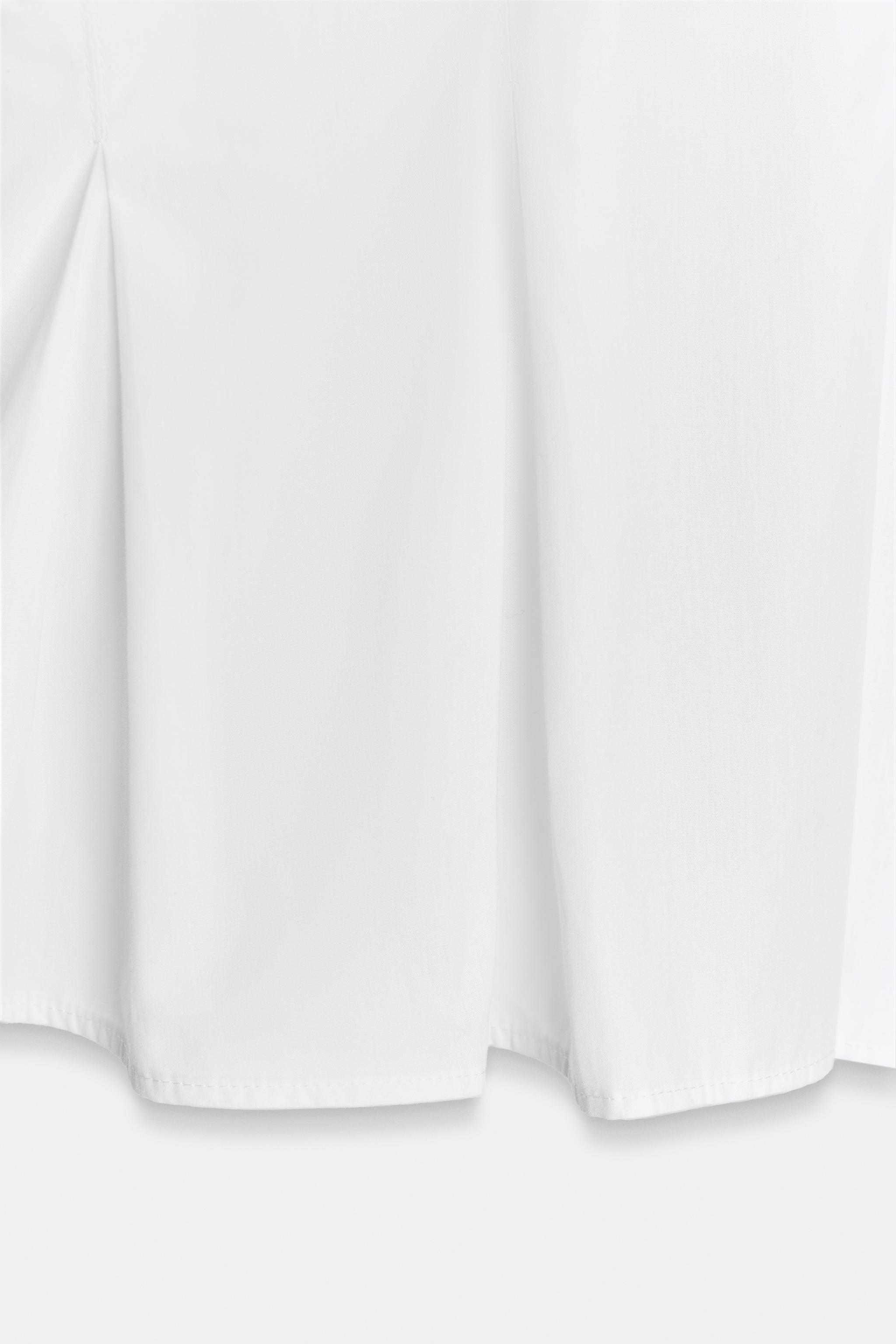CHEMISE EN POPELINE À PINCES AU DOS