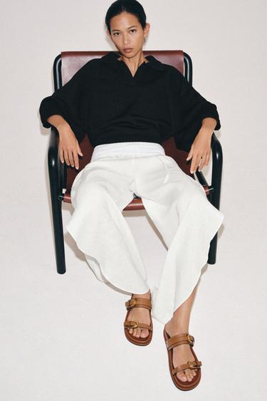 SANDALI S SPONKAMI - Rjava od Zare