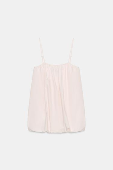 ナイロンバルーンミニワンピースチョークピンク0Zaraのナイロンバルーンミニワンピース - チョークピンク - 画像 0