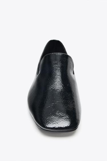 PATENT-EFFECT LOAFERS - Black by Zara - Image 3