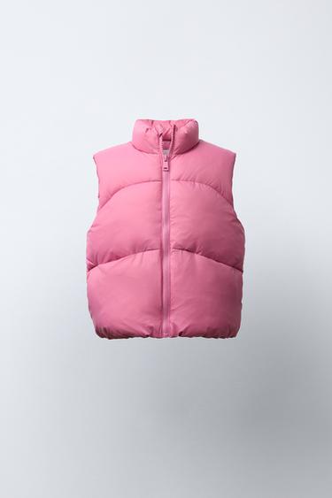 Zaras VADDERAD VATTENAVVISANDE VÄST - Rosa medel - Bild 0
