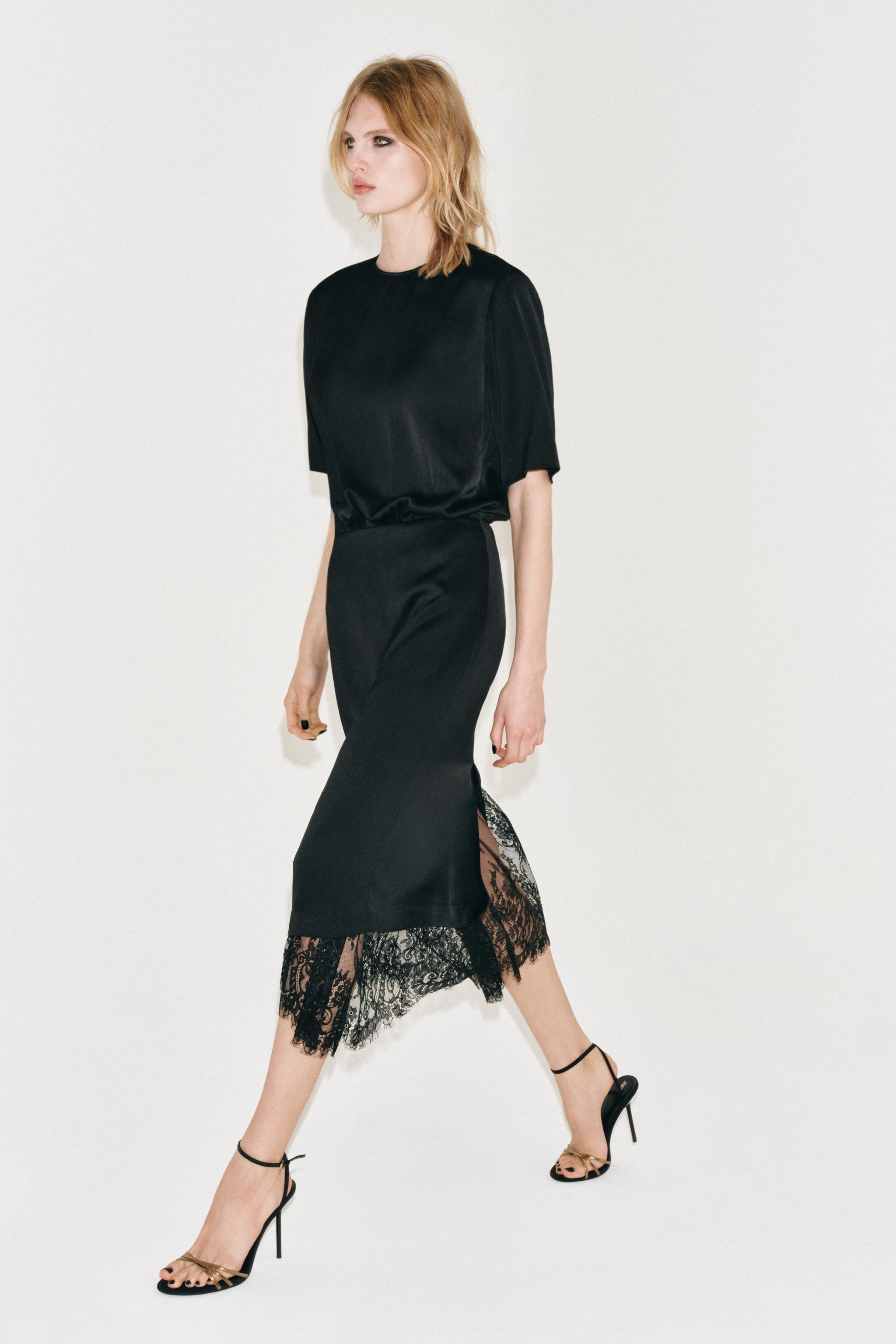 Zw Collection Lace Midi Dress by Zara