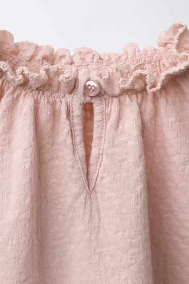 PLAIN TEXTURED T-SHIRT - Pink by Zara - Image 2