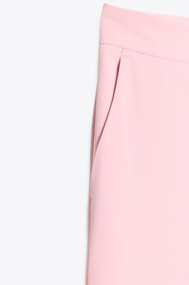 PANTALON FLUIDE DROIT - Rose clair de Zara - Image 3